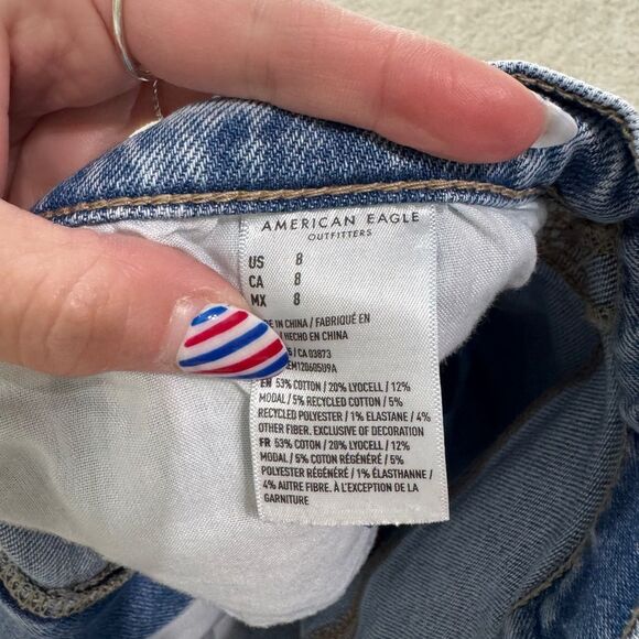 Women’s American Eagle Stretch High Waisted Denim Shorts Sz 8 - Picture 4 of 4